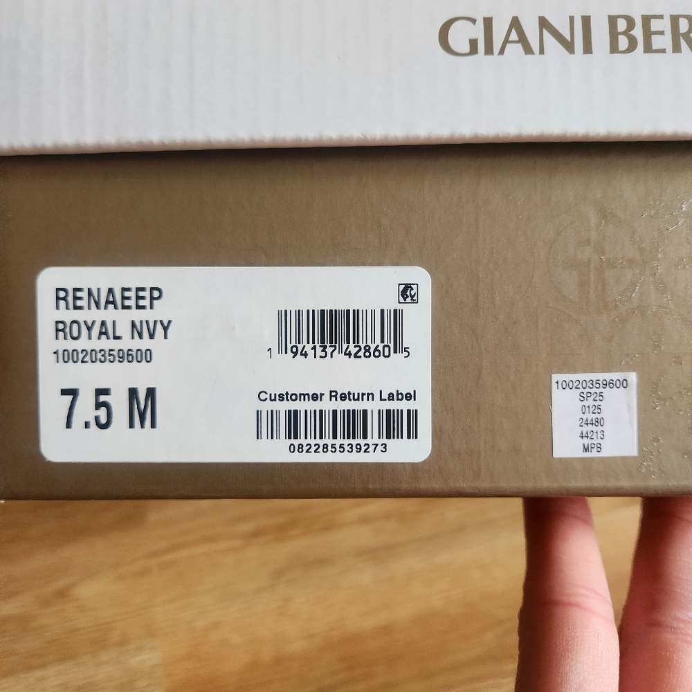 NWT Giani Bernini Navy Blue Woven Strap Sandals - Picture 3 of 13
